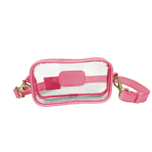 Clear Crosslet-Hot Pink Leather