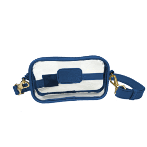 Clear Crosslet-Royal Blue Leather
